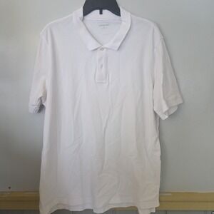 Lot Of 2 Lands End LS Polo Shirts Traditional Fit Mens Large 46-48 White Maroon